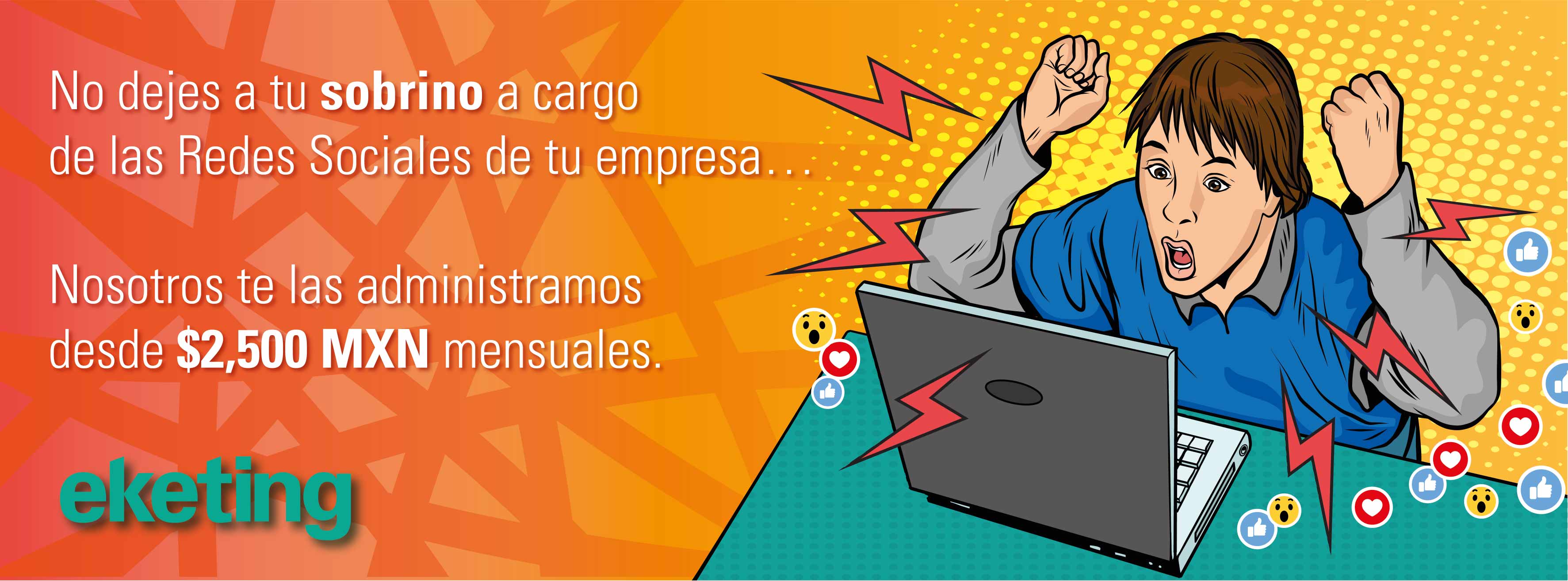 Redes sociales por 2500
